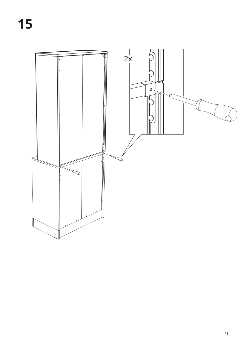 Assembly instructions for IKEA Havsta cabinet white | Page 31 - IKEA HAVSTA storage combination w/glass doors 792.659.74