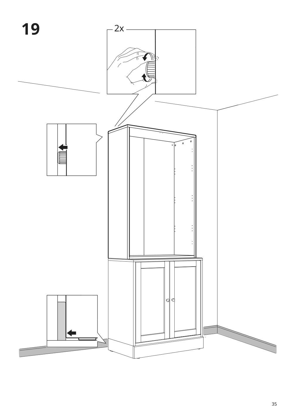 Assembly instructions for IKEA Havsta cabinet white | Page 35 - IKEA HAVSTA storage combination w/glass doors 792.659.74