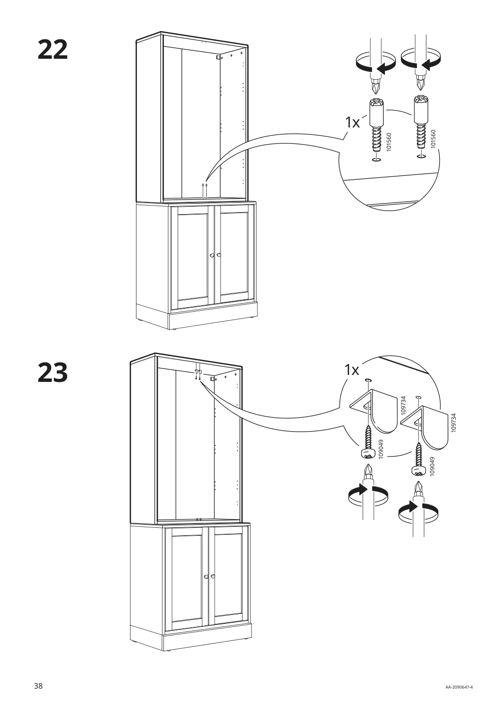 Assembly instructions for IKEA Havsta cabinet white | Page 38 - IKEA HAVSTA storage combination w/glass doors 692.660.59