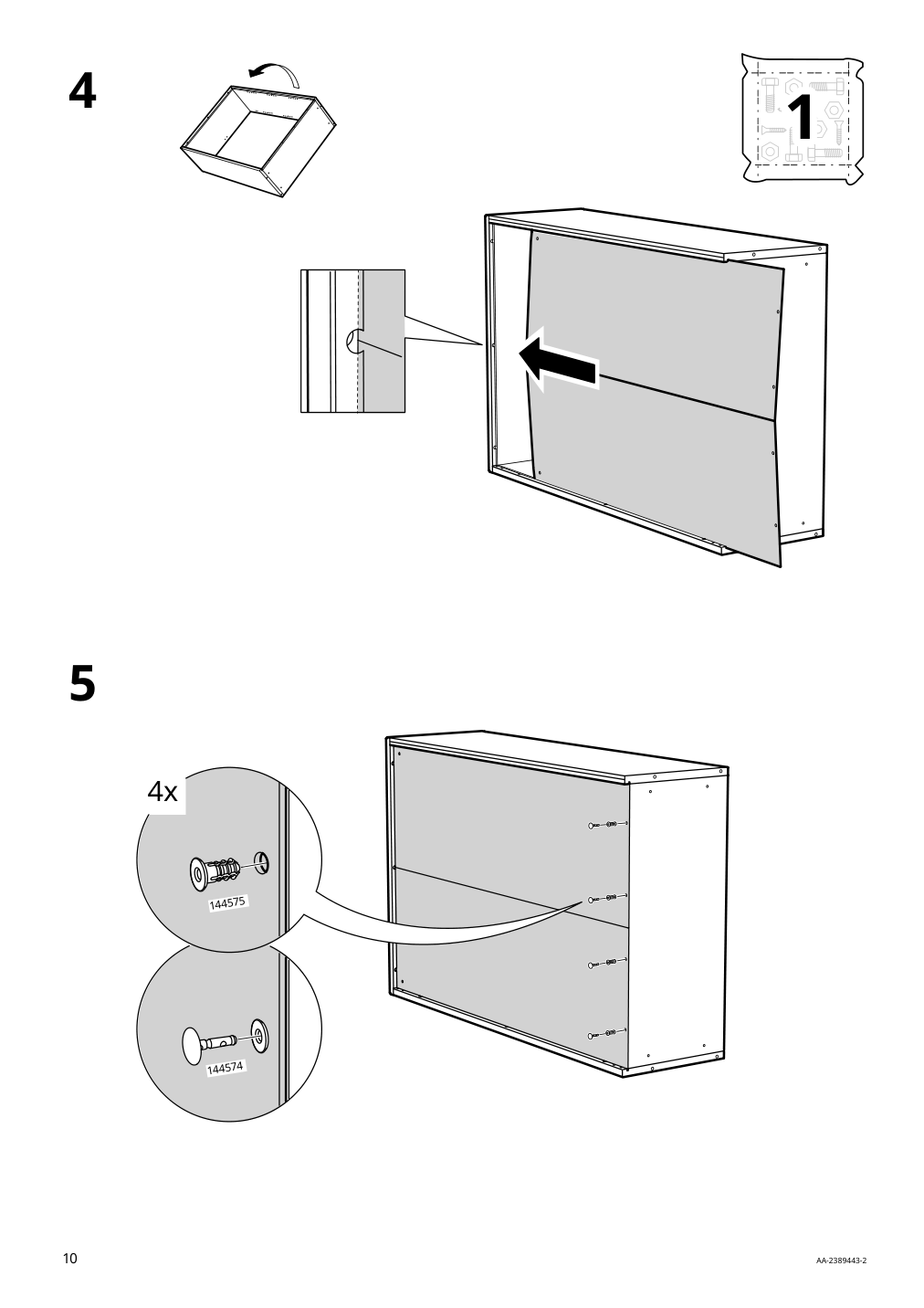 Assembly instructions for IKEA Havsta cabinet white | Page 10 - IKEA HAVSTA cabinet 505.292.49