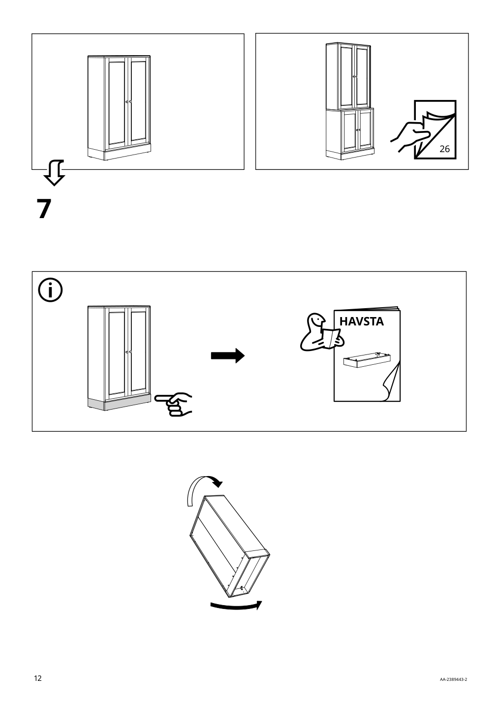 Assembly instructions for IKEA Havsta cabinet white | Page 12 - IKEA HAVSTA cabinet 505.292.49