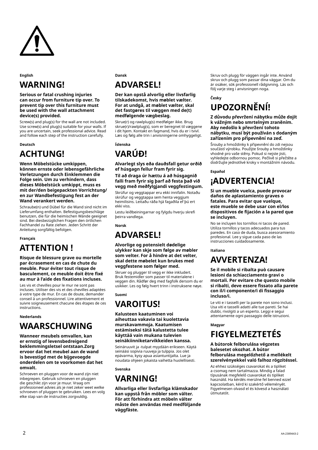 Assembly instructions for IKEA Havsta cabinet white | Page 2 - IKEA HAVSTA cabinet 505.292.49