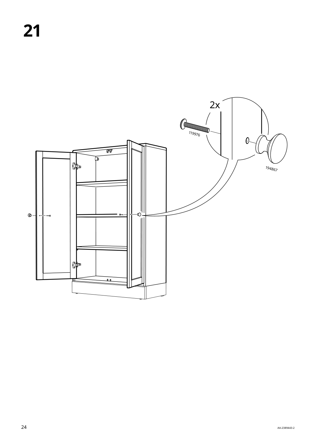 Assembly instructions for IKEA Havsta cabinet white | Page 24 - IKEA HAVSTA cabinet 505.292.49