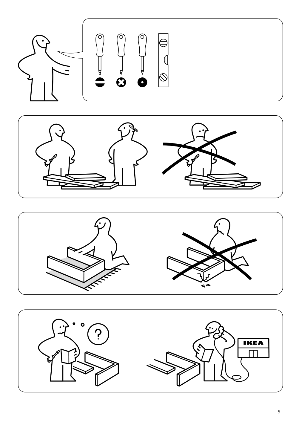 Assembly instructions for IKEA Havsta cabinet white | Page 5 - IKEA HAVSTA cabinet 505.292.49