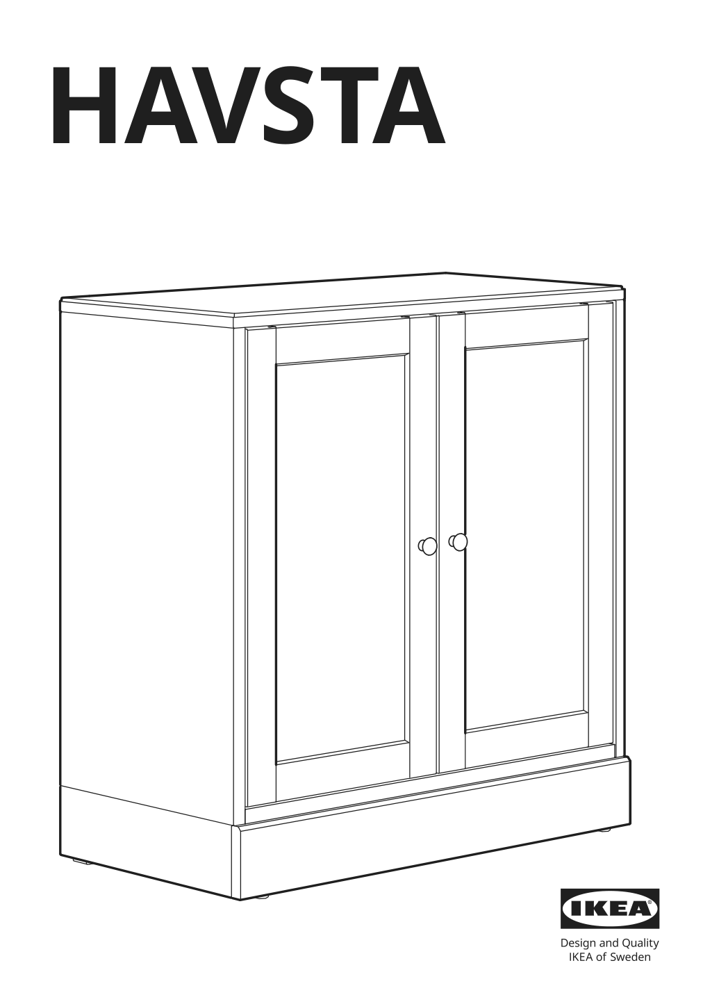 Assembly instructions for IKEA Havsta cabinet with base gray | Page 1 - IKEA HAVSTA storage combination 992.751.37