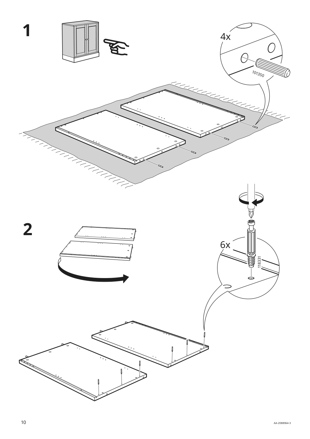 Assembly instructions for IKEA Havsta cabinet with base gray | Page 10 - IKEA HAVSTA TV storage combination 993.861.78