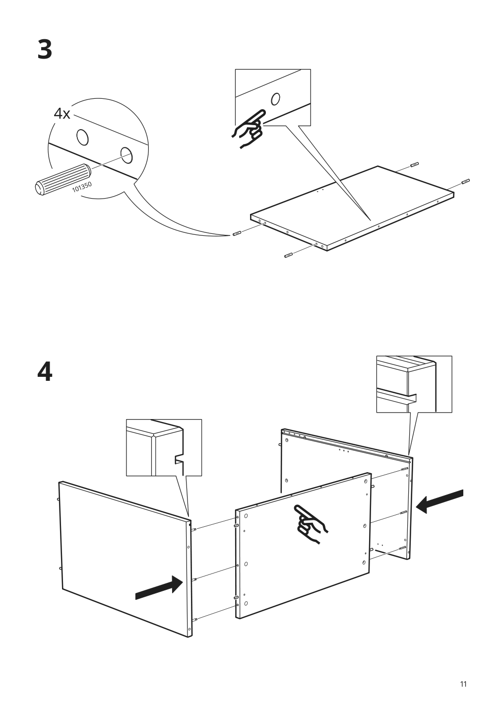 Assembly instructions for IKEA Havsta cabinet with base gray | Page 11 - IKEA HAVSTA storage combination w/glass doors 992.659.68