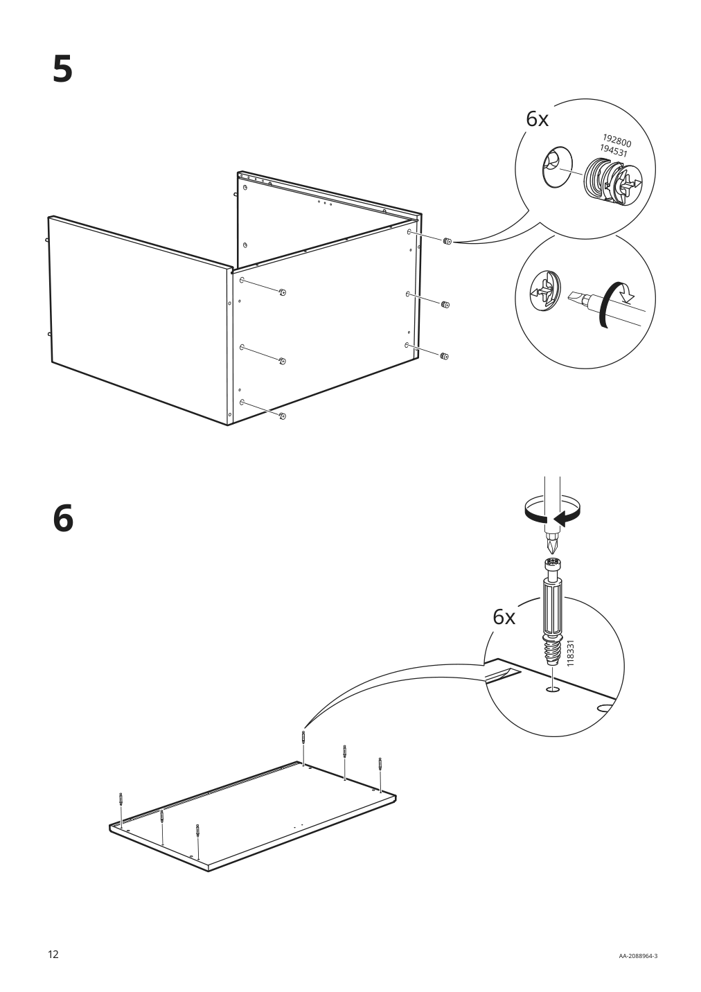 Assembly instructions for IKEA Havsta cabinet with base gray | Page 12 - IKEA HAVSTA storage combination 992.751.37