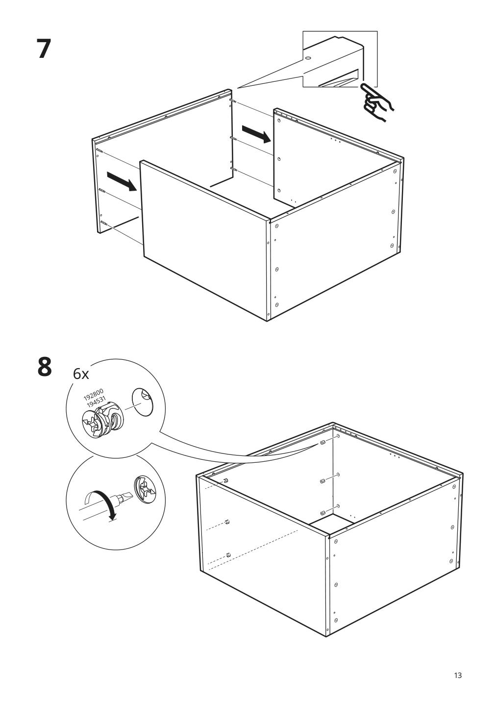 Assembly instructions for IKEA Havsta cabinet with base gray | Page 13 - IKEA HAVSTA storage combination w/glass doors 492.659.23