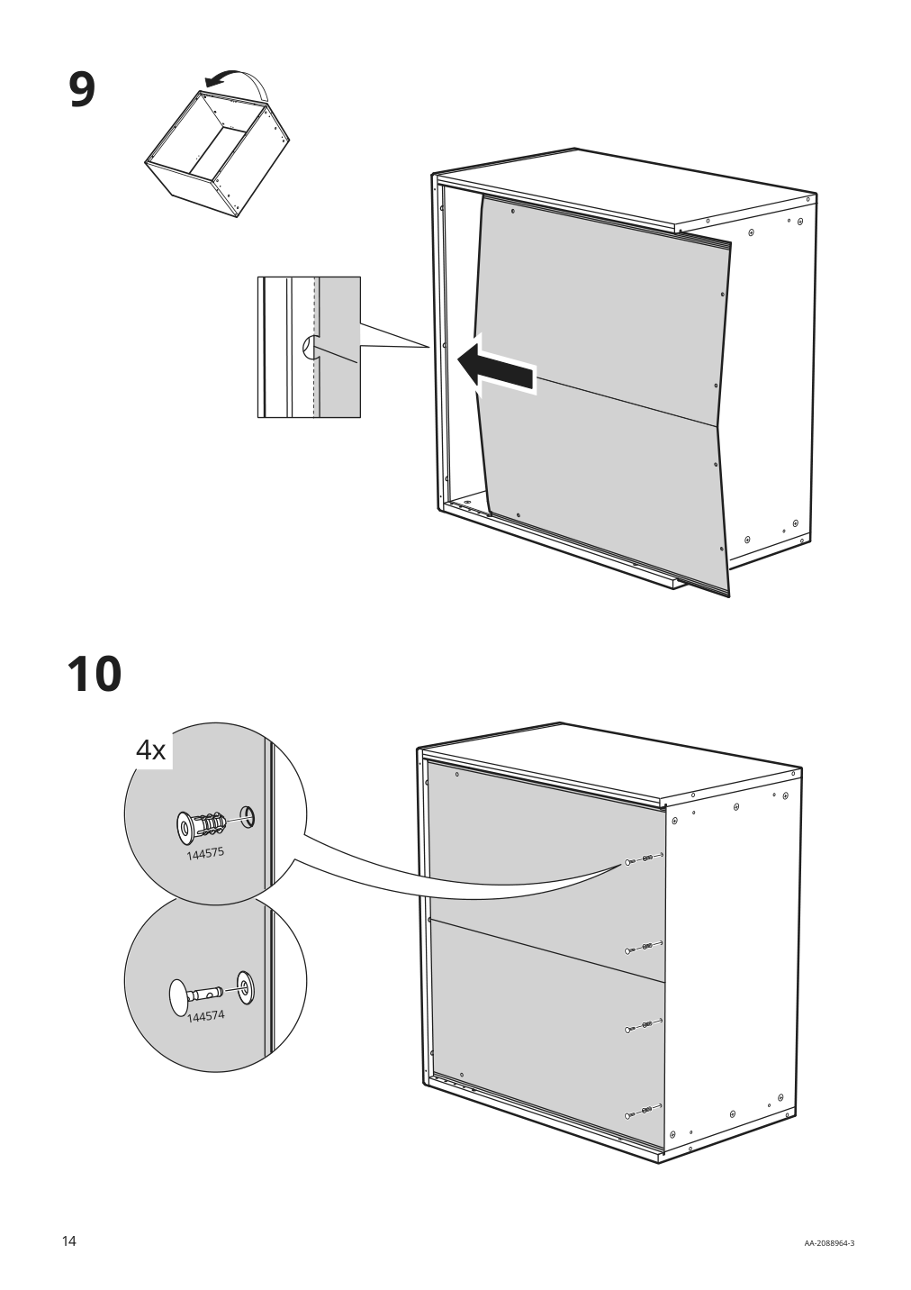 Assembly instructions for IKEA Havsta cabinet with base gray | Page 14 - IKEA HAVSTA TV storage combination/glass doors 193.861.96