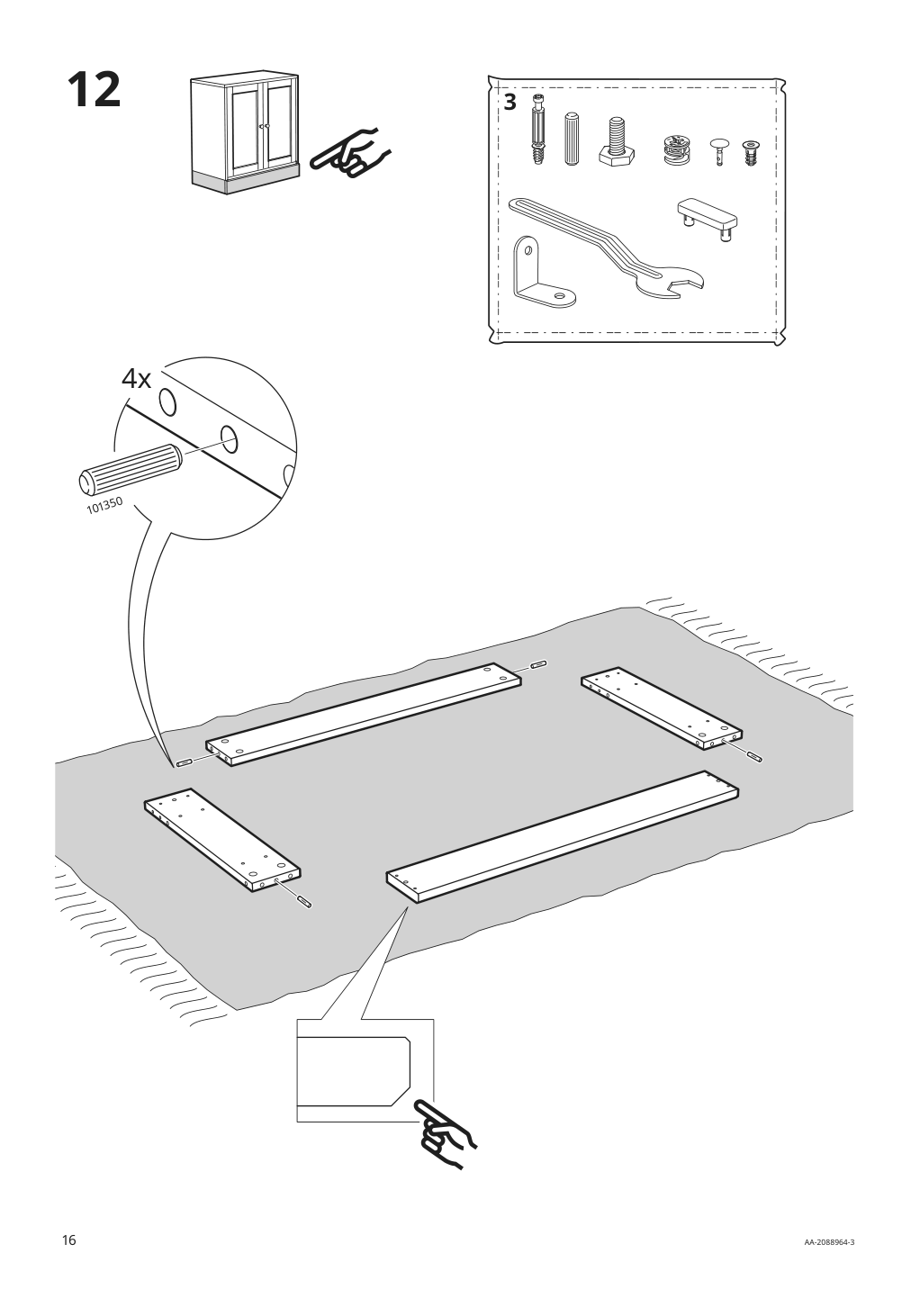 Assembly instructions for IKEA Havsta cabinet with base gray | Page 16 - IKEA HAVSTA storage combination w/glass doors 492.659.23