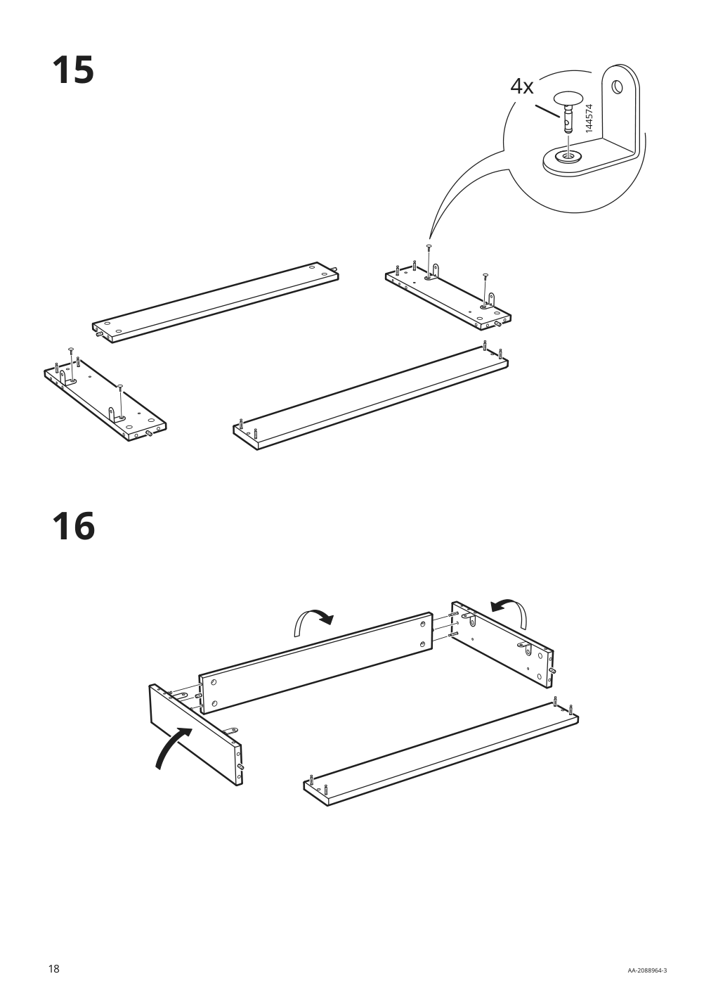 Assembly instructions for IKEA Havsta cabinet with base gray | Page 18 - IKEA HAVSTA storage combination w/glass doors 492.659.23