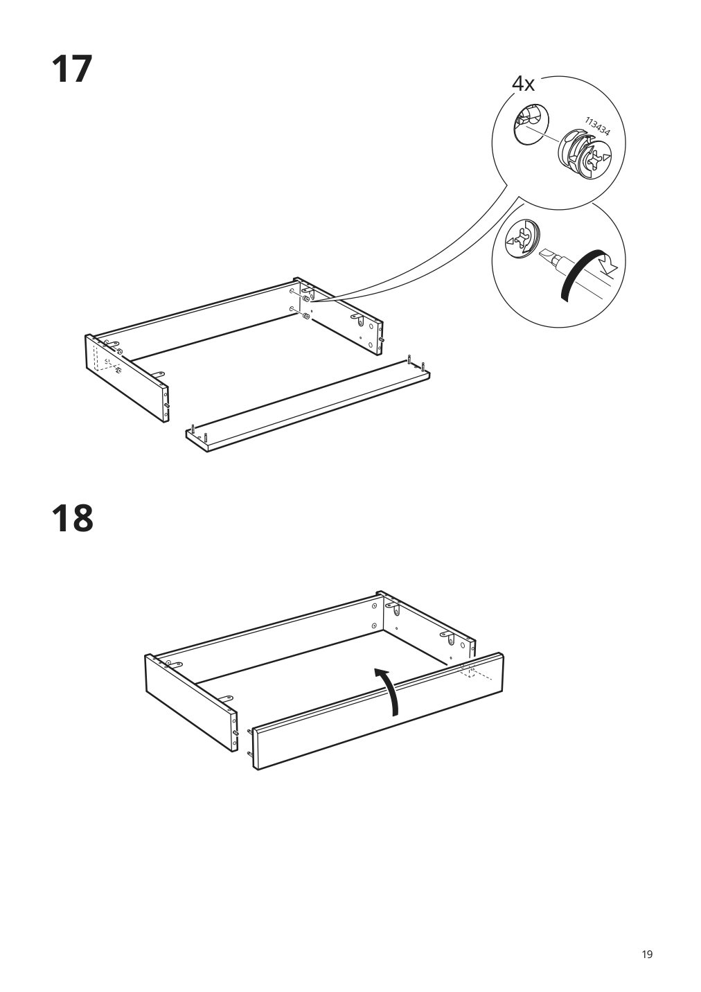 Assembly instructions for IKEA Havsta cabinet with base gray | Page 19 - IKEA HAVSTA storage combination w/glass doors 992.659.68