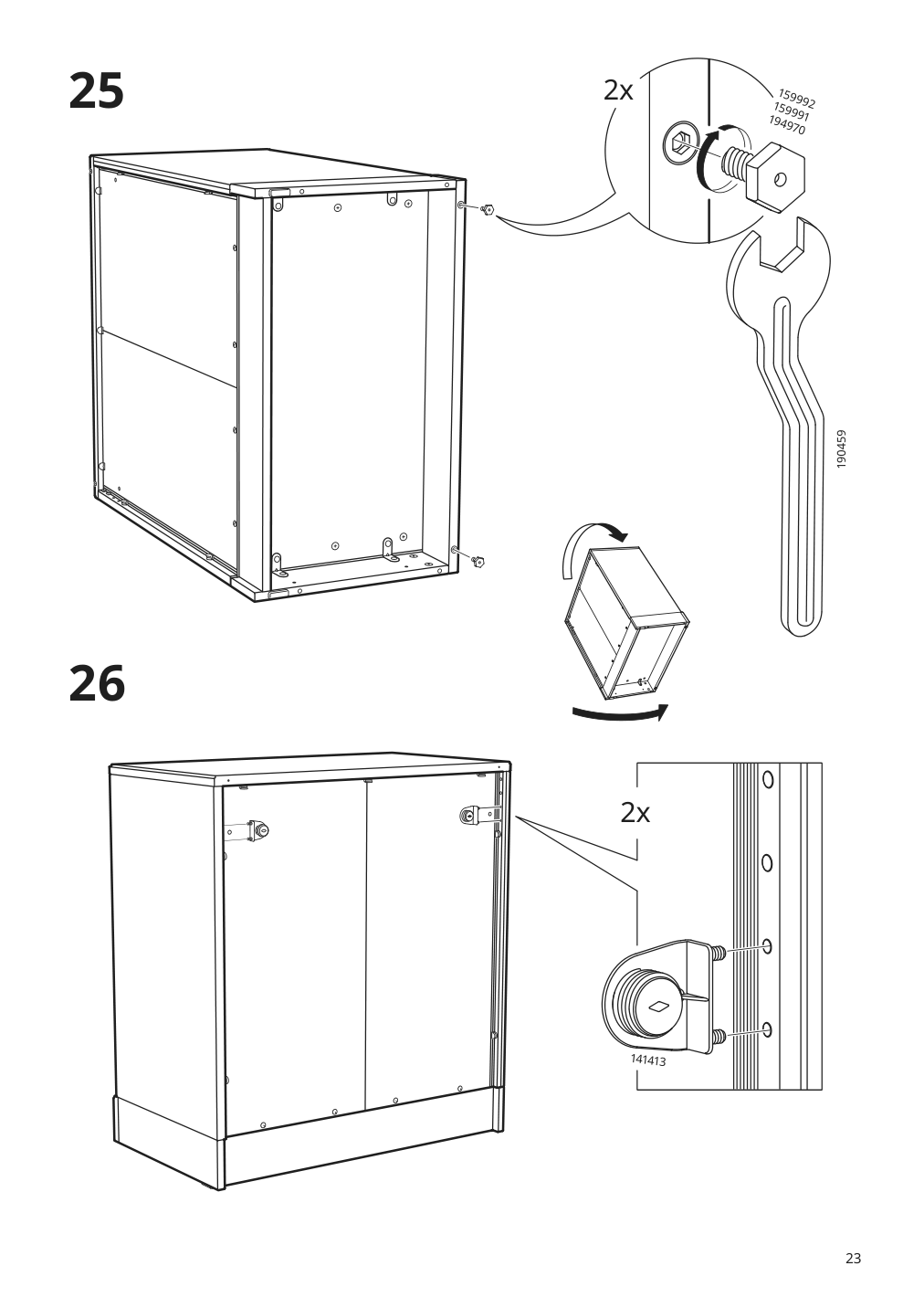 Assembly instructions for IKEA Havsta cabinet with base gray | Page 23 - IKEA HAVSTA storage combination w/glass doors 992.659.68