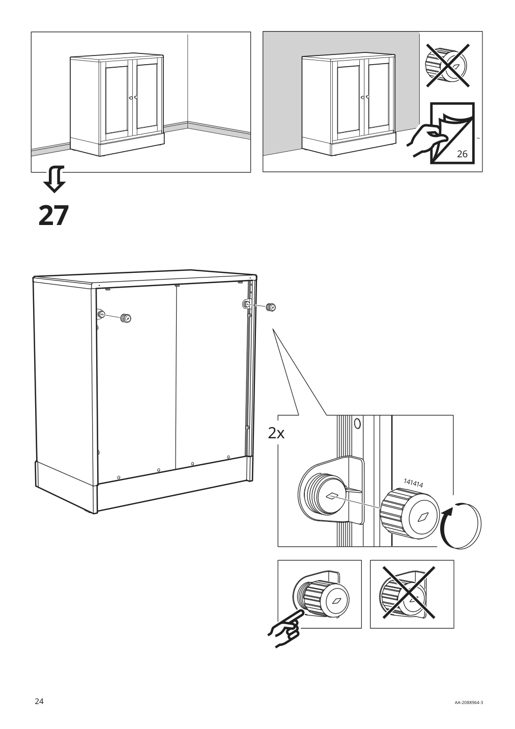 Assembly instructions for IKEA Havsta cabinet with base gray | Page 24 - IKEA HAVSTA TV storage combination/glass doors 193.861.96