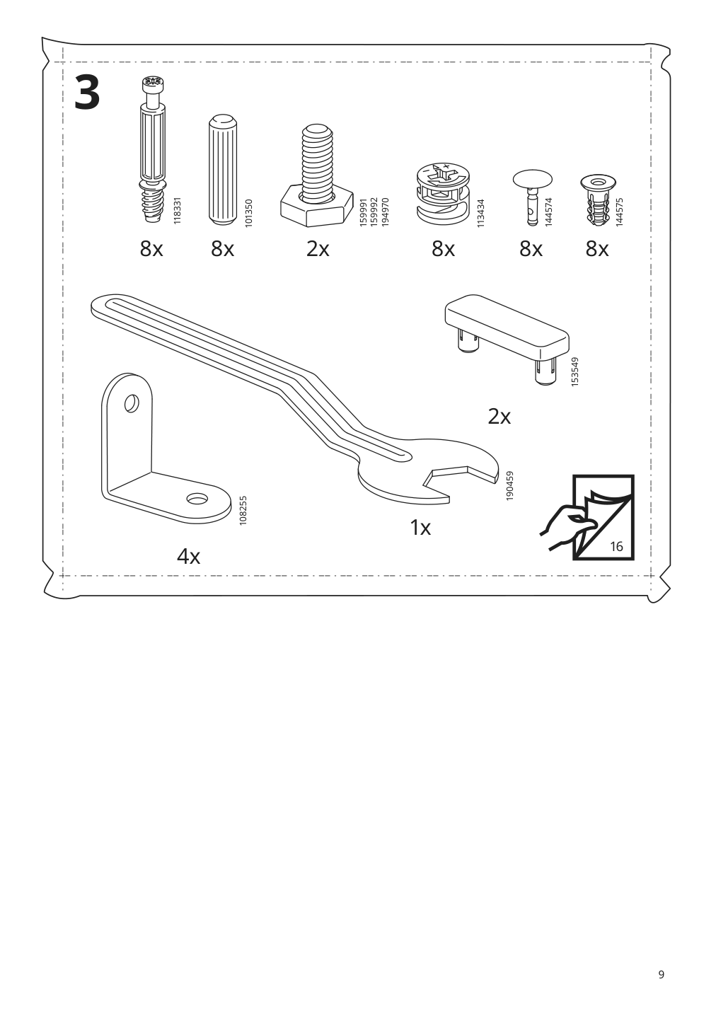 Assembly instructions for IKEA Havsta cabinet with base gray | Page 9 - IKEA HAVSTA TV storage combination/glass doors 193.861.96