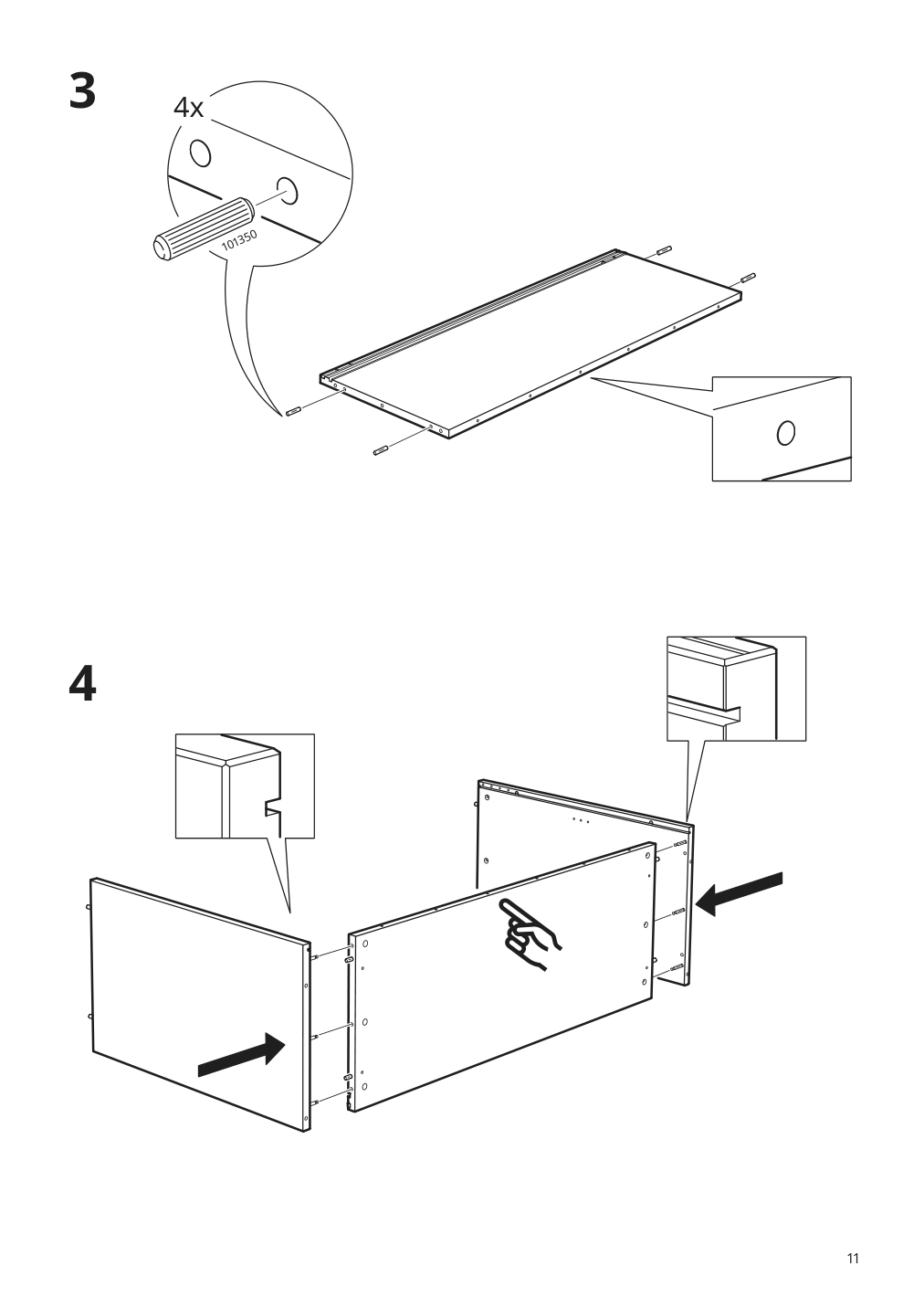 Assembly instructions for IKEA Havsta cabinet with base gray | Page 11 - IKEA HAVSTA storage with sliding glass doors 892.752.32