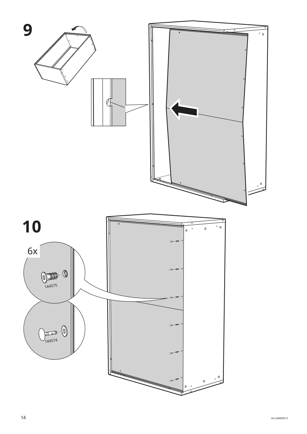 Assembly instructions for IKEA Havsta cabinet with base gray | Page 14 - IKEA HAVSTA storage with sliding glass doors 192.659.05