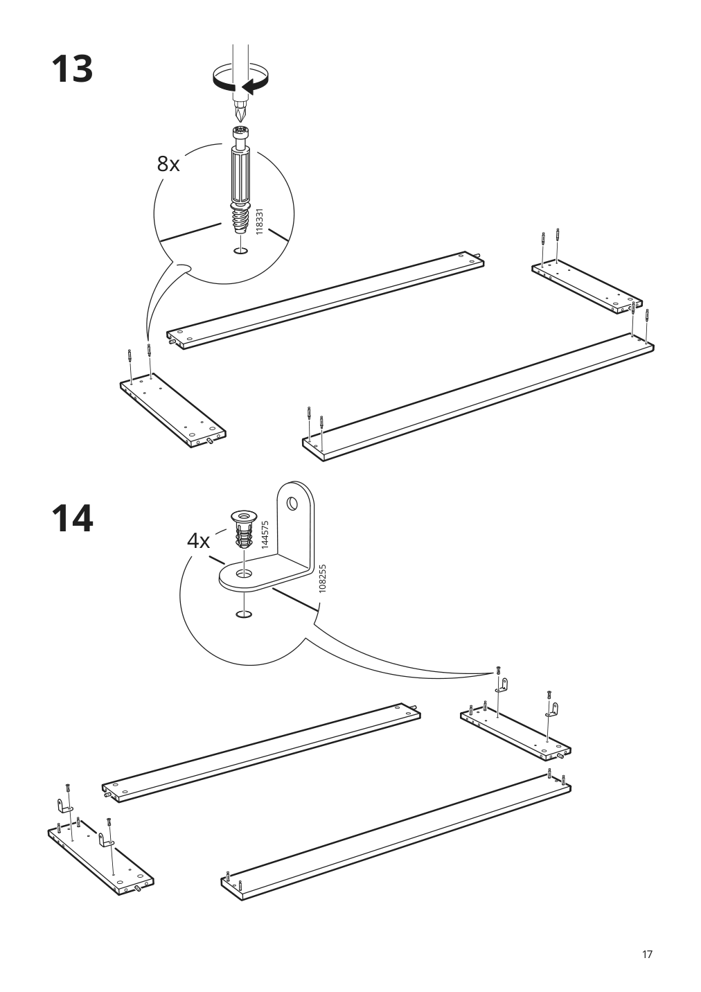 Assembly instructions for IKEA Havsta cabinet with base gray | Page 17 - IKEA HAVSTA storage with sliding glass doors 192.659.05