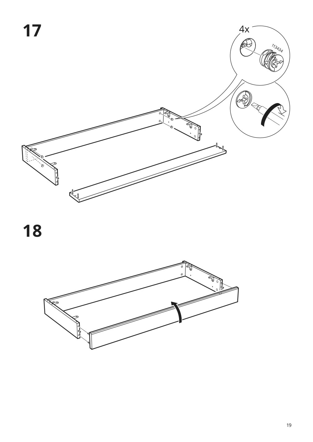 Assembly instructions for IKEA Havsta cabinet with base gray | Page 19 - IKEA HAVSTA storage with sliding glass doors 192.659.05