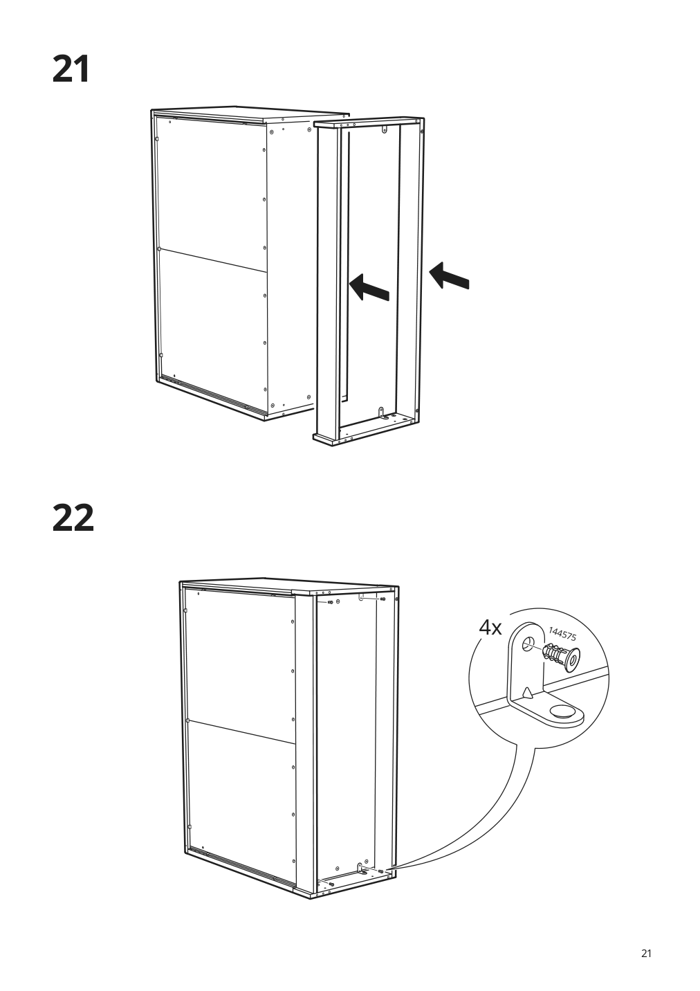 Assembly instructions for IKEA Havsta cabinet with base gray | Page 21 - IKEA HAVSTA storage with sliding glass doors 192.659.05