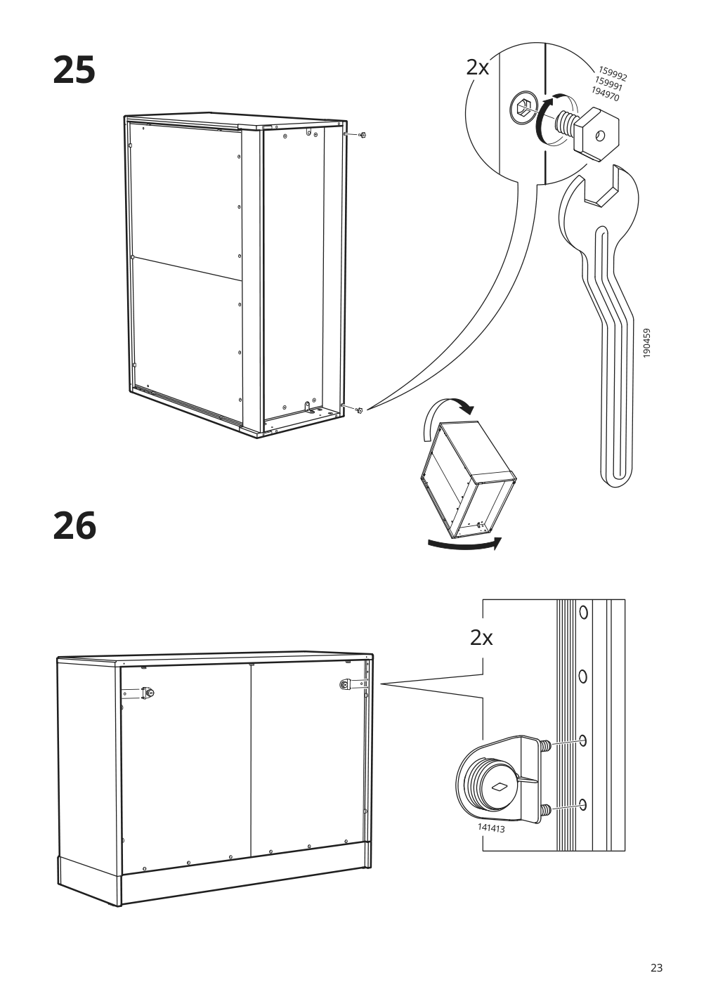 Assembly instructions for IKEA Havsta cabinet with base gray | Page 23 - IKEA HAVSTA storage with sliding glass doors 892.752.32