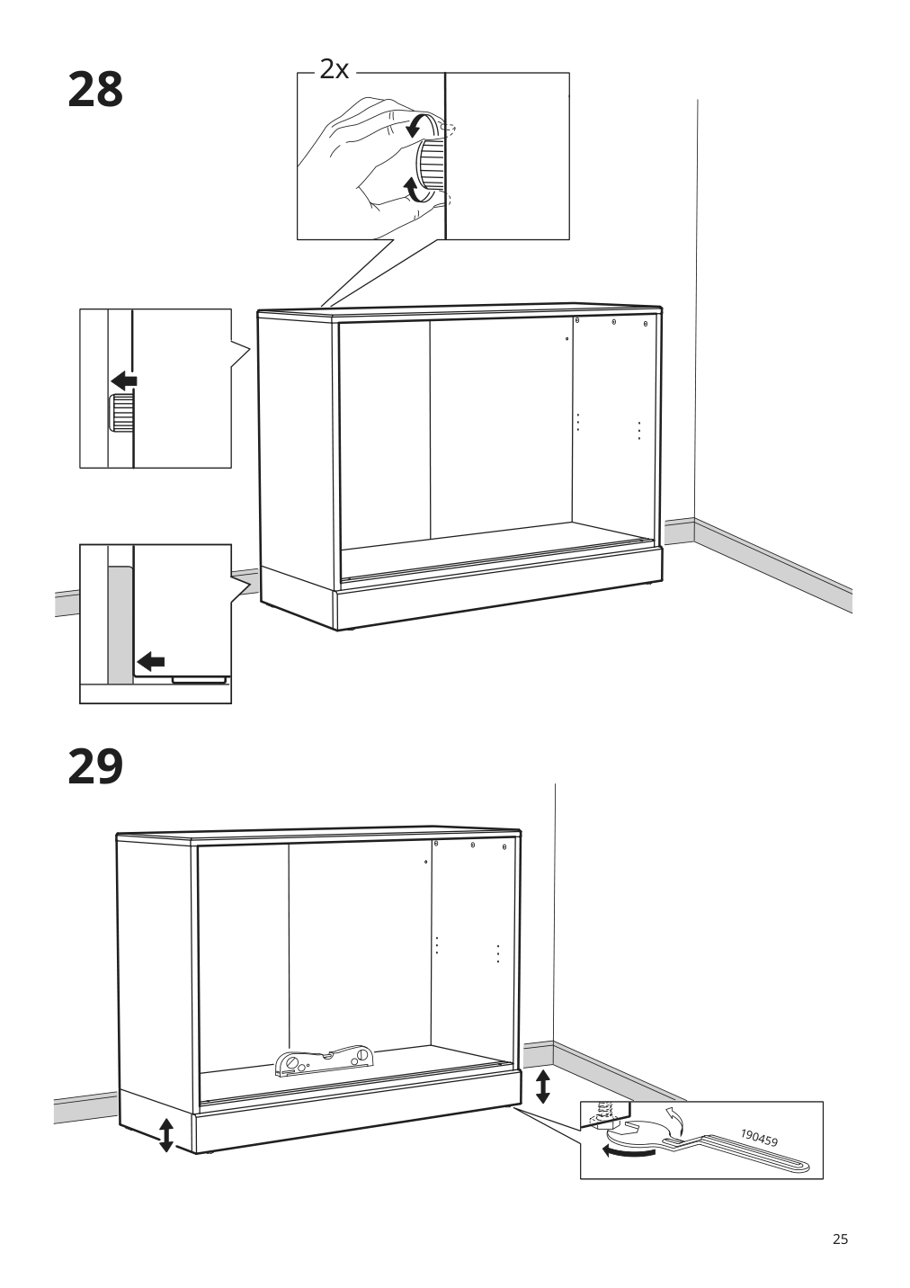 Assembly instructions for IKEA Havsta cabinet with base gray | Page 25 - IKEA HAVSTA storage with sliding glass doors 192.659.05