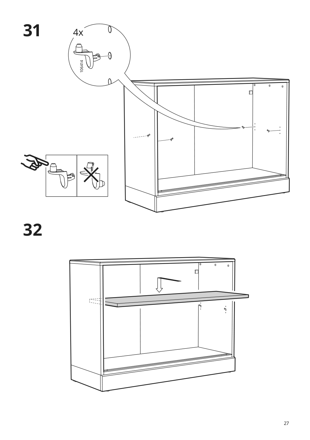 Assembly instructions for IKEA Havsta cabinet with base gray | Page 27 - IKEA HAVSTA storage with sliding glass doors 892.752.32