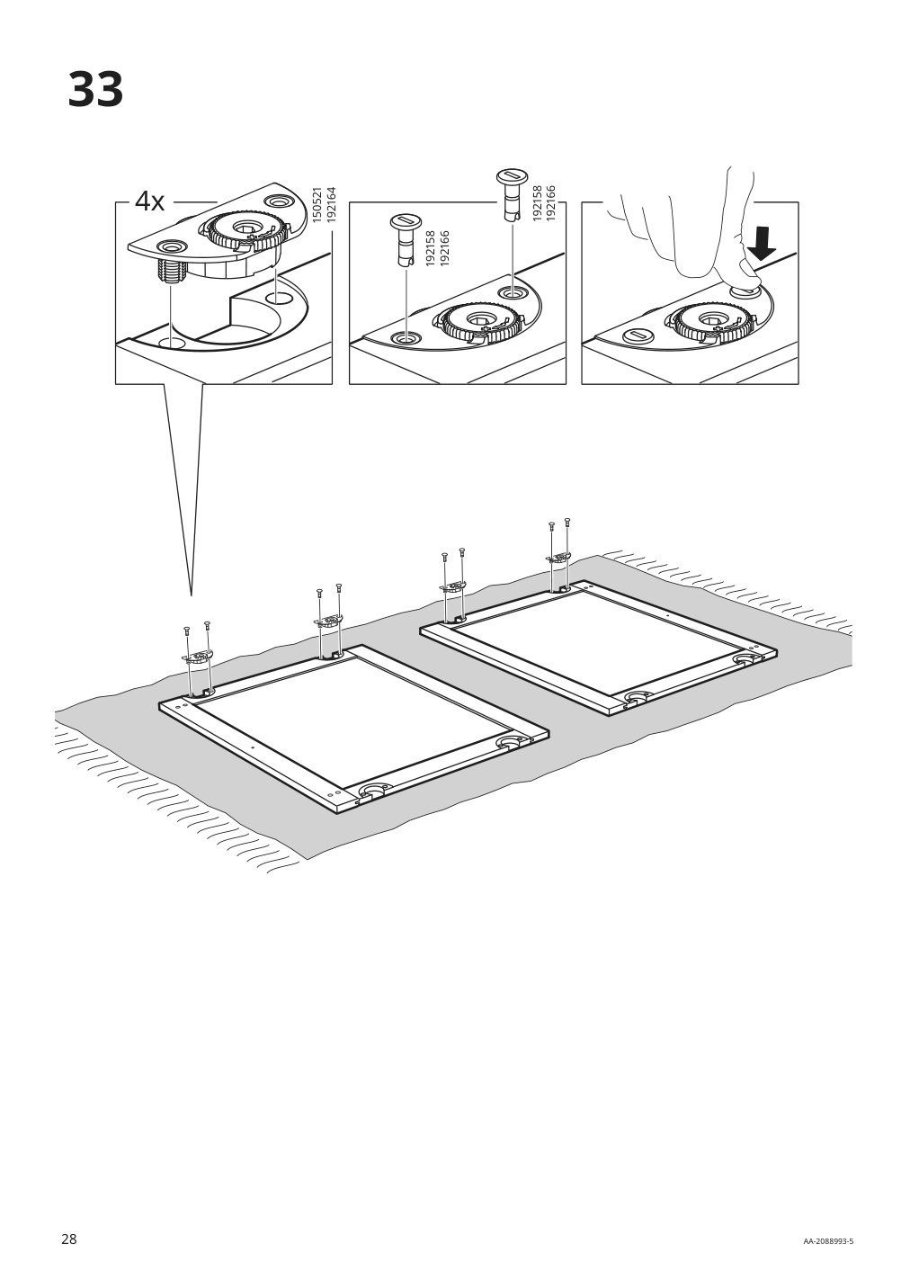 Assembly instructions for IKEA Havsta cabinet with base gray | Page 28 - IKEA HAVSTA storage with sliding glass doors 892.752.32