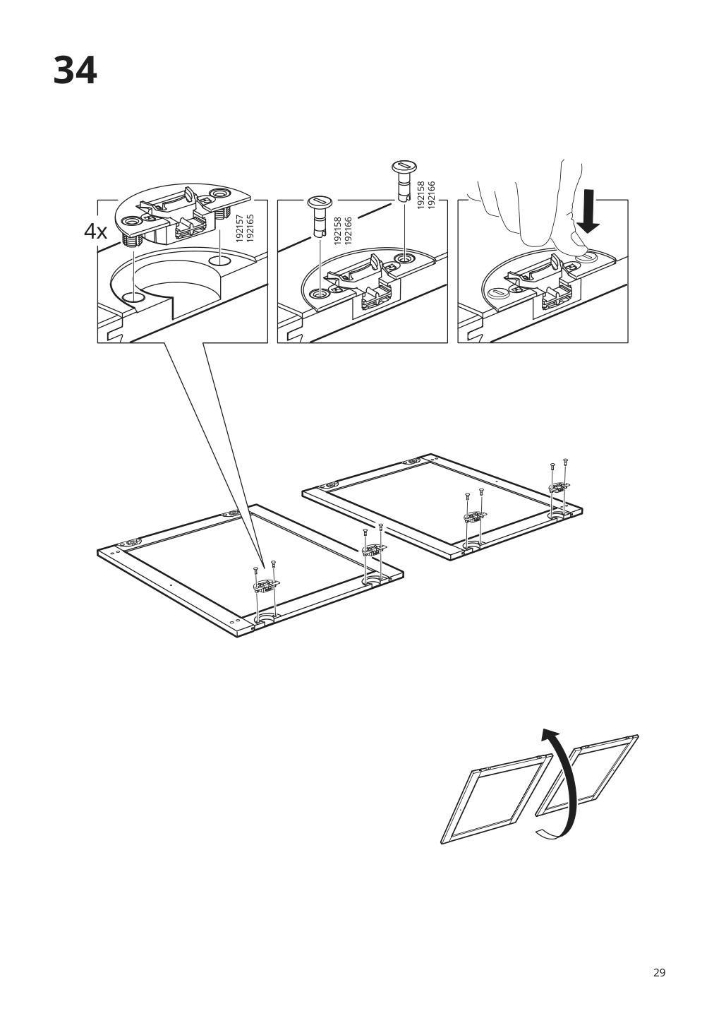 Assembly instructions for IKEA Havsta cabinet with base gray | Page 29 - IKEA HAVSTA storage with sliding glass doors 192.659.05