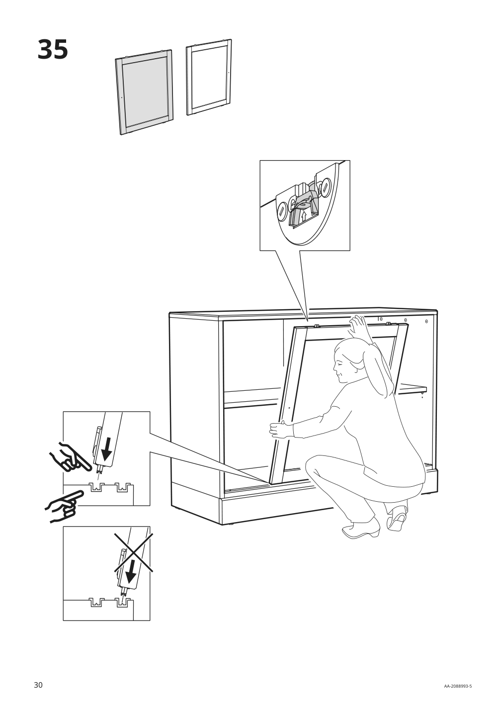 Assembly instructions for IKEA Havsta cabinet with base gray | Page 30 - IKEA HAVSTA storage with sliding glass doors 192.659.05