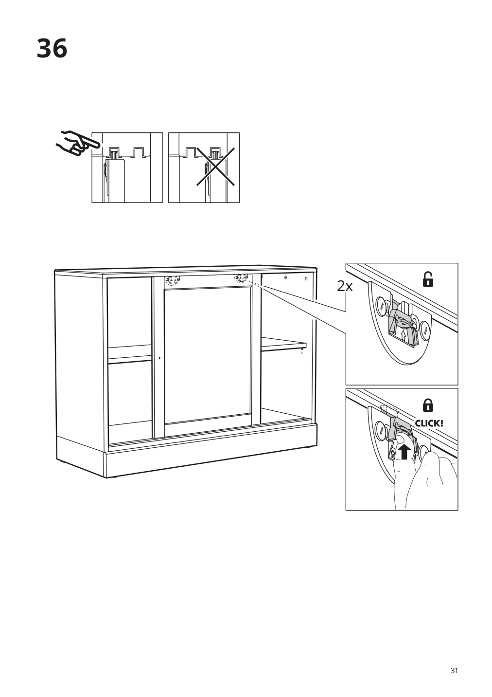 Assembly instructions for IKEA Havsta cabinet with base gray | Page 31 - IKEA HAVSTA storage with sliding glass doors 892.752.32