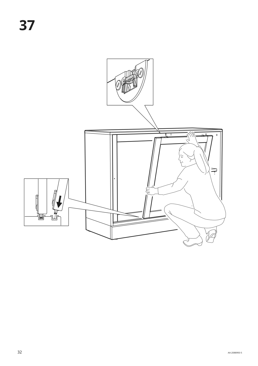 Assembly instructions for IKEA Havsta cabinet with base gray | Page 32 - IKEA HAVSTA storage with sliding glass doors 892.752.32