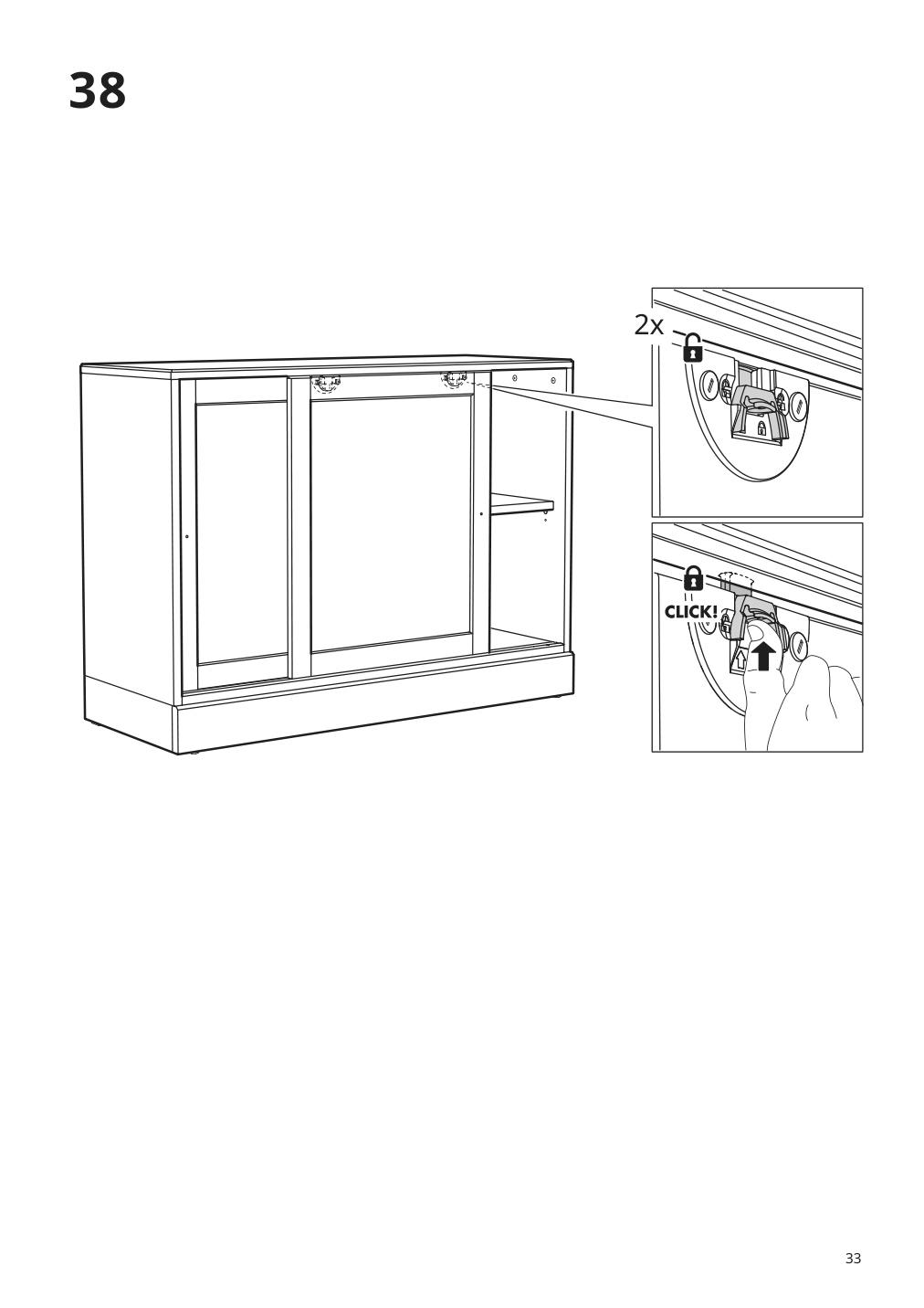 Assembly instructions for IKEA Havsta cabinet with base gray | Page 33 - IKEA HAVSTA storage with sliding glass doors 192.659.05