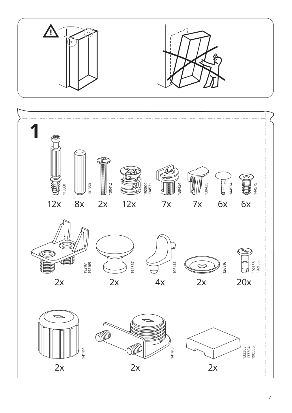 Assembly instructions for IKEA Havsta cabinet with base gray | Page 7 - IKEA HAVSTA storage with sliding glass doors 892.752.32