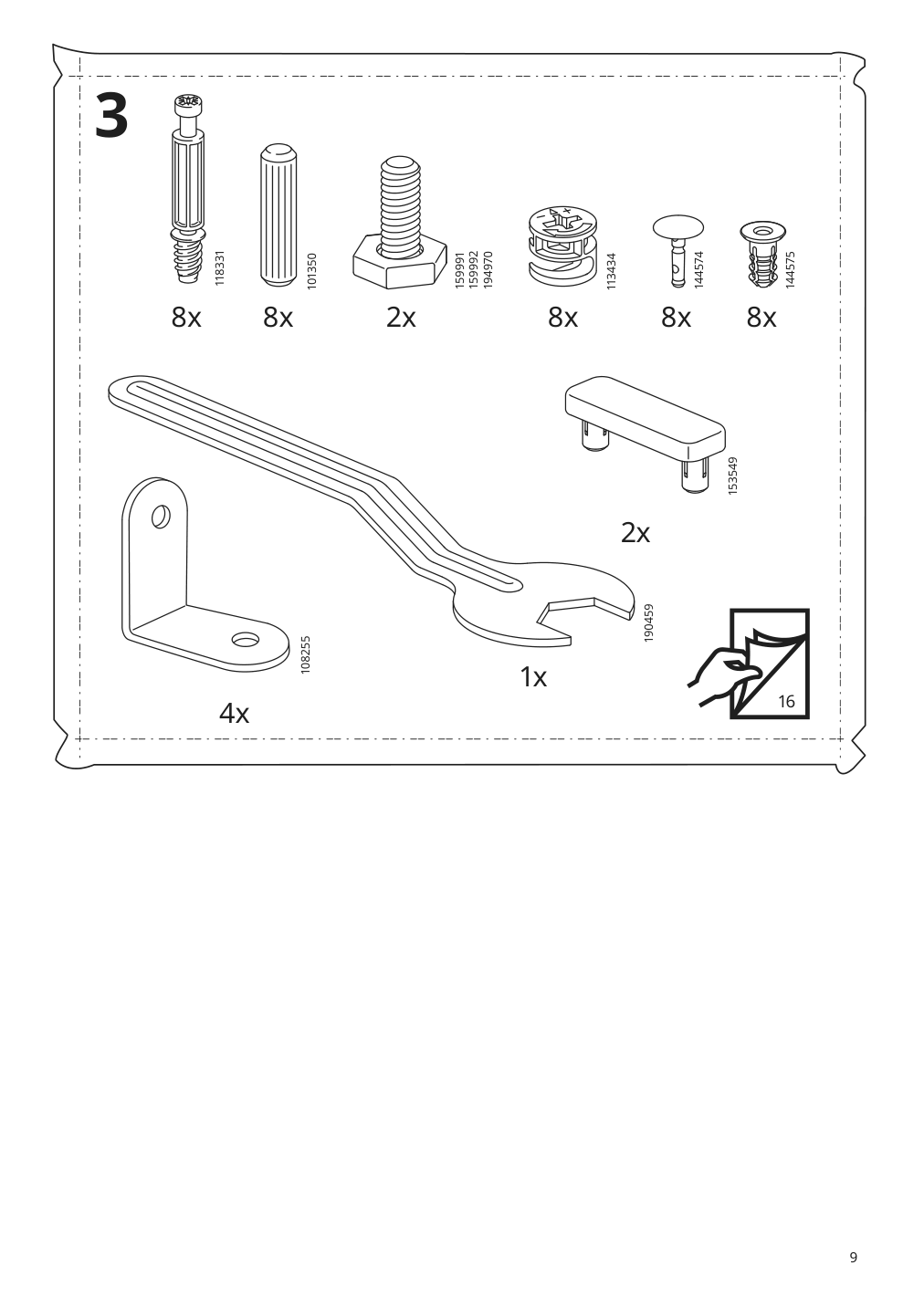 Assembly instructions for IKEA Havsta cabinet with base gray | Page 9 - IKEA HAVSTA storage with sliding glass doors 192.659.05