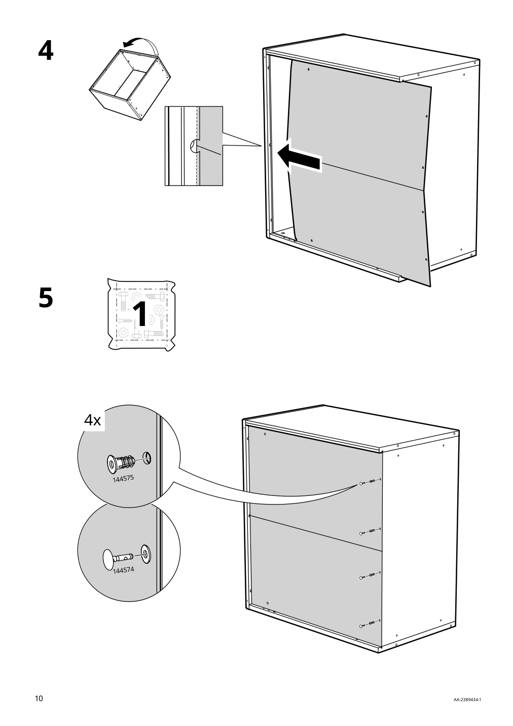 Assembly instructions for IKEA Havsta cabinet with base gray beige | Page 10 - IKEA HAVSTA storage combination with doors 095.347.53