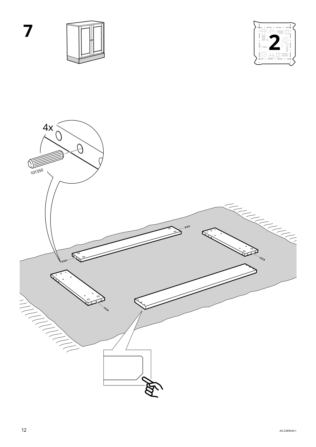 Assembly instructions for IKEA Havsta cabinet with base gray beige | Page 12 - IKEA HAVSTA storage combination with doors 095.347.53