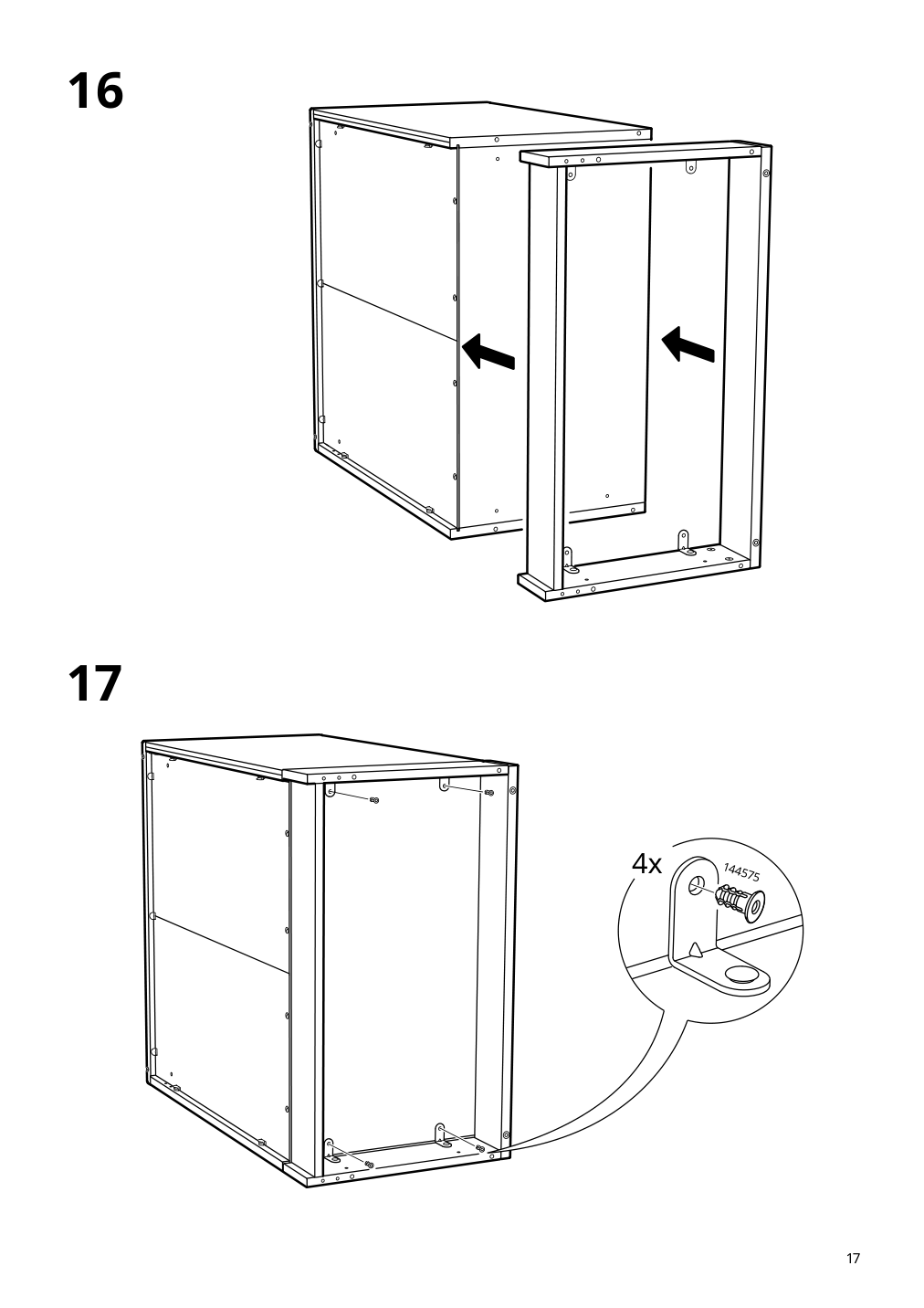 Assembly instructions for IKEA Havsta cabinet with base gray beige | Page 17 - IKEA HAVSTA storage combination with doors 095.347.53