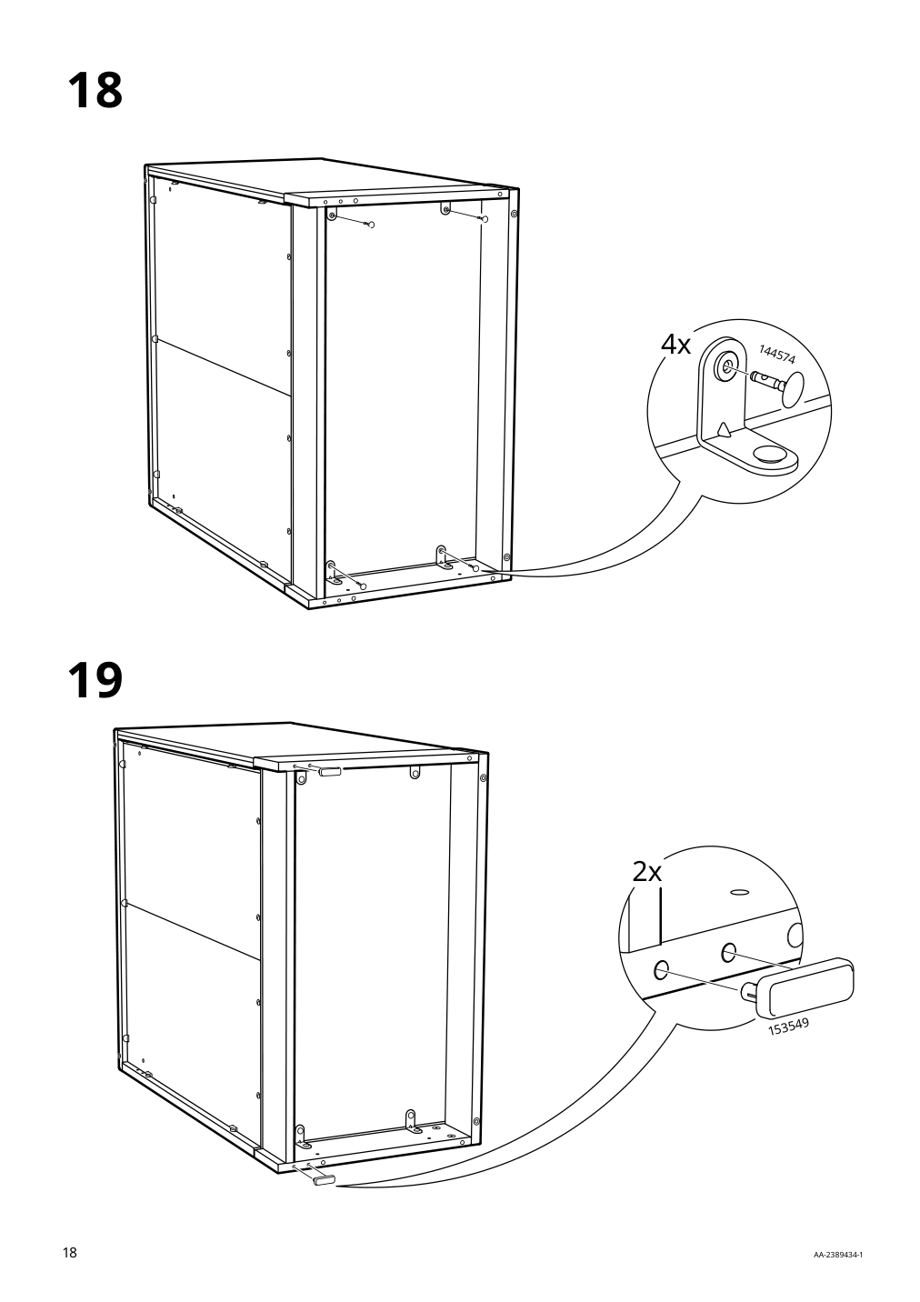 Assembly instructions for IKEA Havsta cabinet with base gray beige | Page 18 - IKEA HAVSTA storage combination with doors 095.347.53