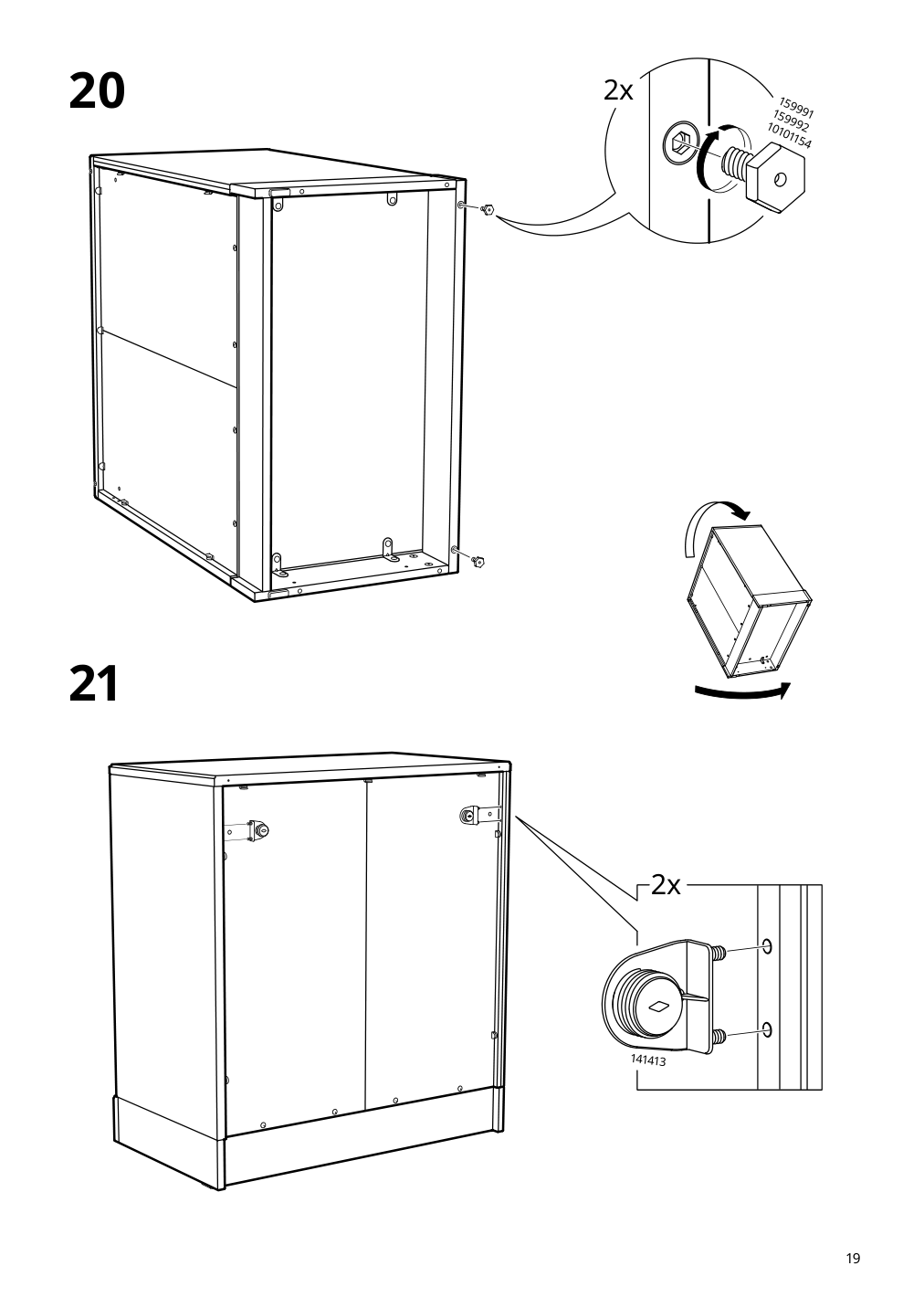 Assembly instructions for IKEA Havsta cabinet with base gray beige | Page 19 - IKEA HAVSTA storage combination with doors 095.347.53