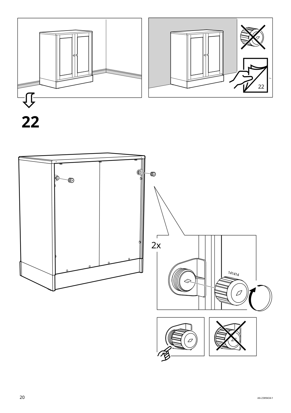 Assembly instructions for IKEA Havsta cabinet with base gray beige | Page 20 - IKEA HAVSTA storage combination with doors 095.347.53