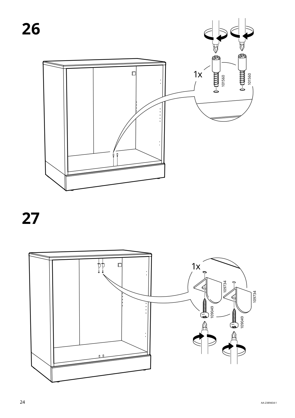 Assembly instructions for IKEA Havsta cabinet with base gray beige | Page 24 - IKEA HAVSTA storage combination with doors 095.347.53