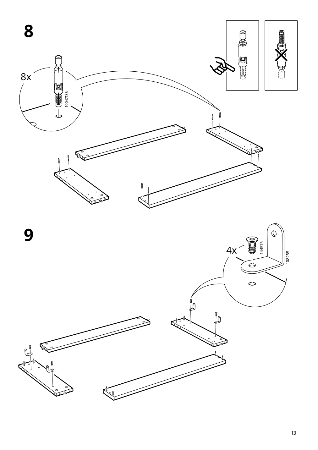 Assembly instructions for IKEA Havsta cabinet with base white | Page 13 - IKEA HAVSTA storage combination w/glass doors 495.348.93