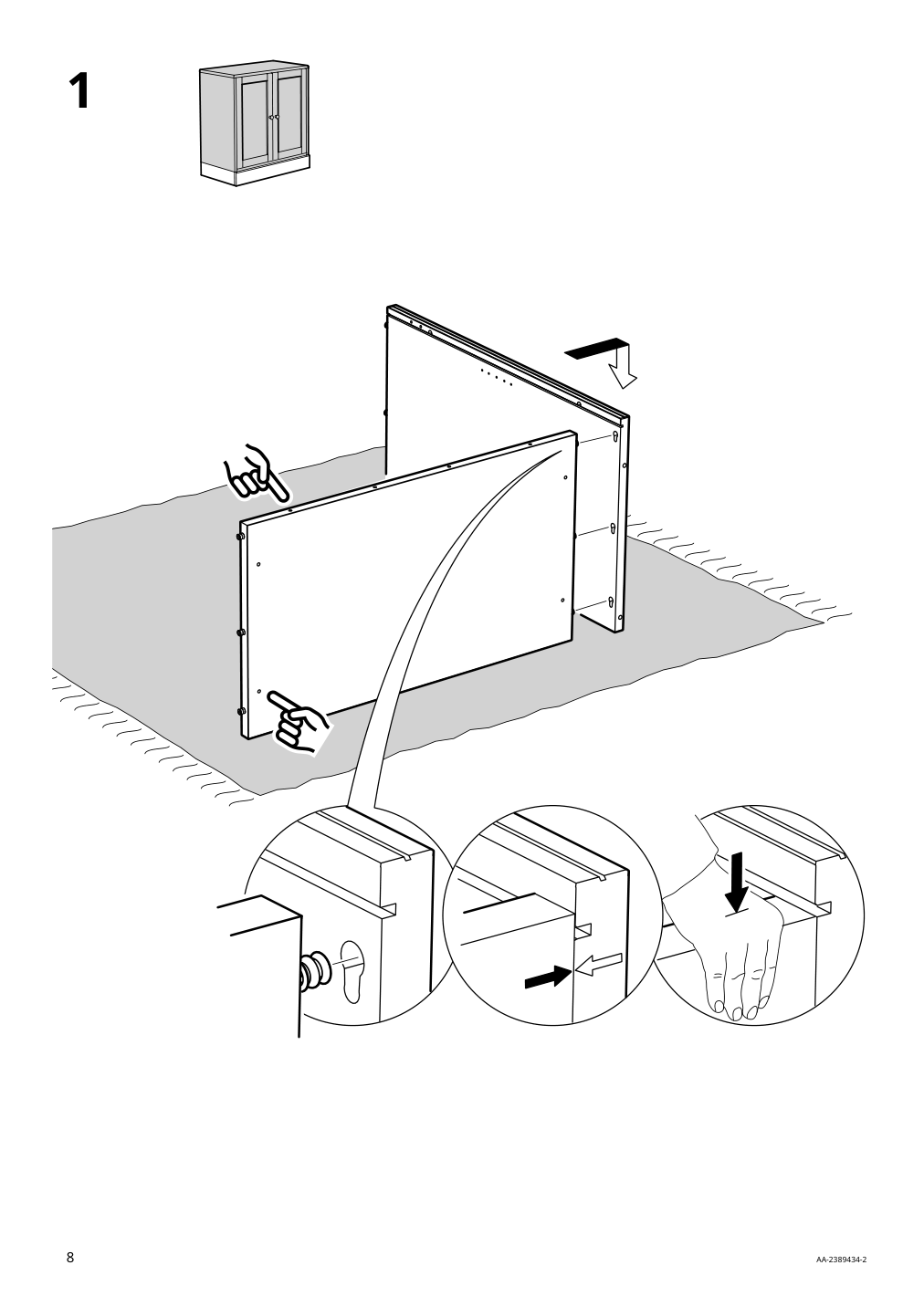 Assembly instructions for IKEA Havsta cabinet with base white | Page 8 - IKEA HAVSTA storage combination w/glass doors 495.348.93