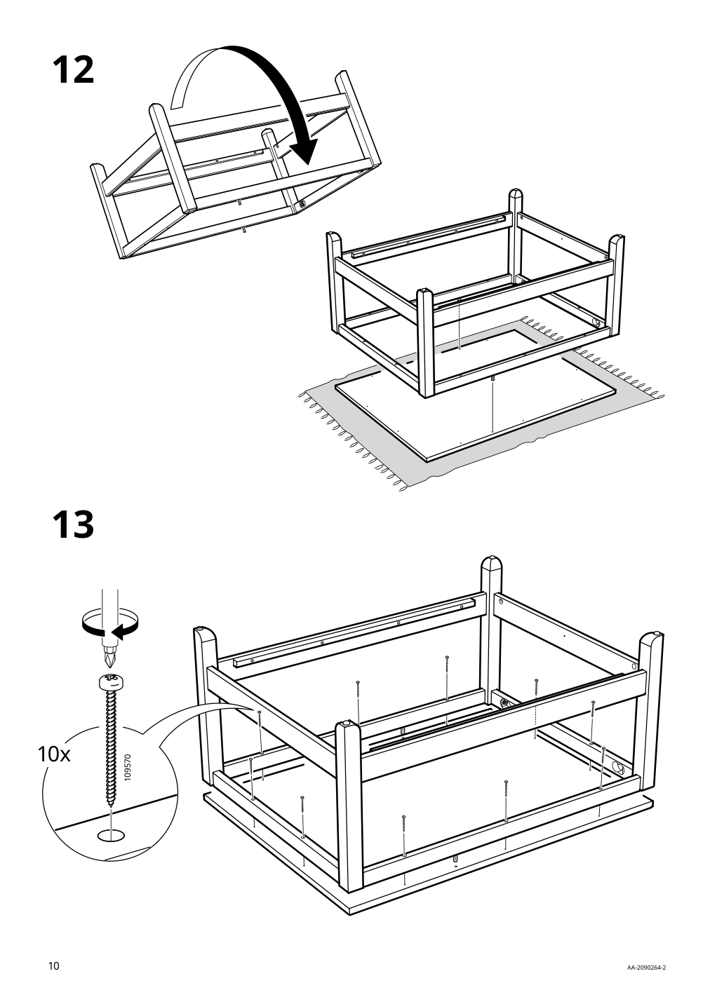 Assembly instructions for IKEA Havsta coffee table dark brown | Page 10 - IKEA HAVSTA coffee table 204.041.99