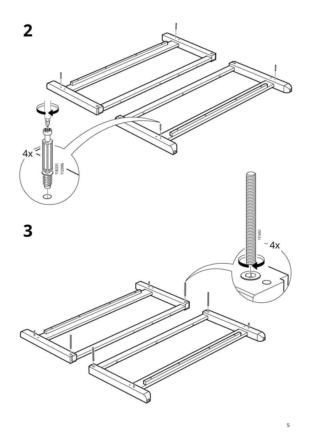 Assembly instructions for IKEA Havsta coffee table dark brown | Page 5 - IKEA HAVSTA coffee table 204.041.99