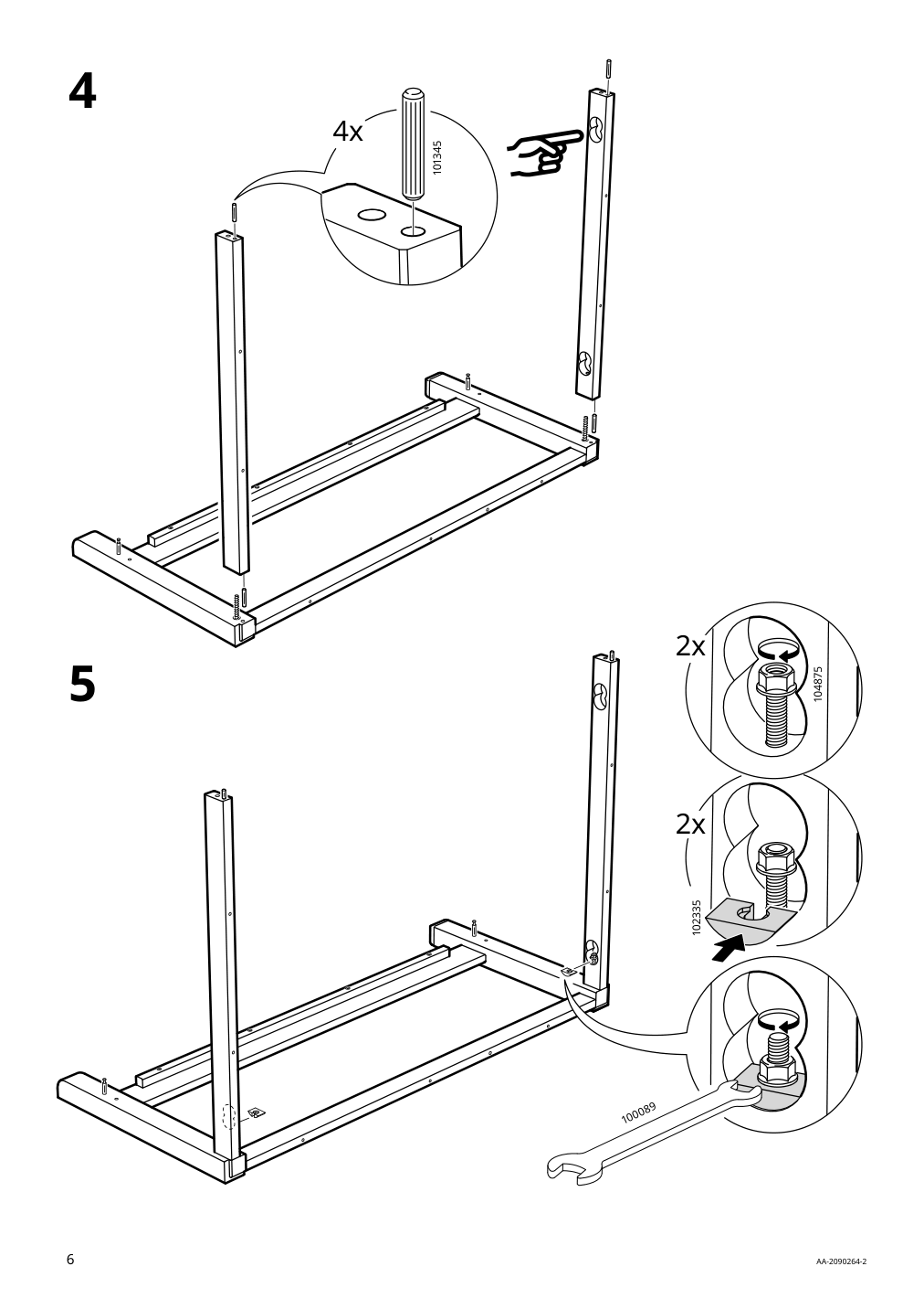 Assembly instructions for IKEA Havsta coffee table dark brown | Page 6 - IKEA HAVSTA coffee table 204.041.99