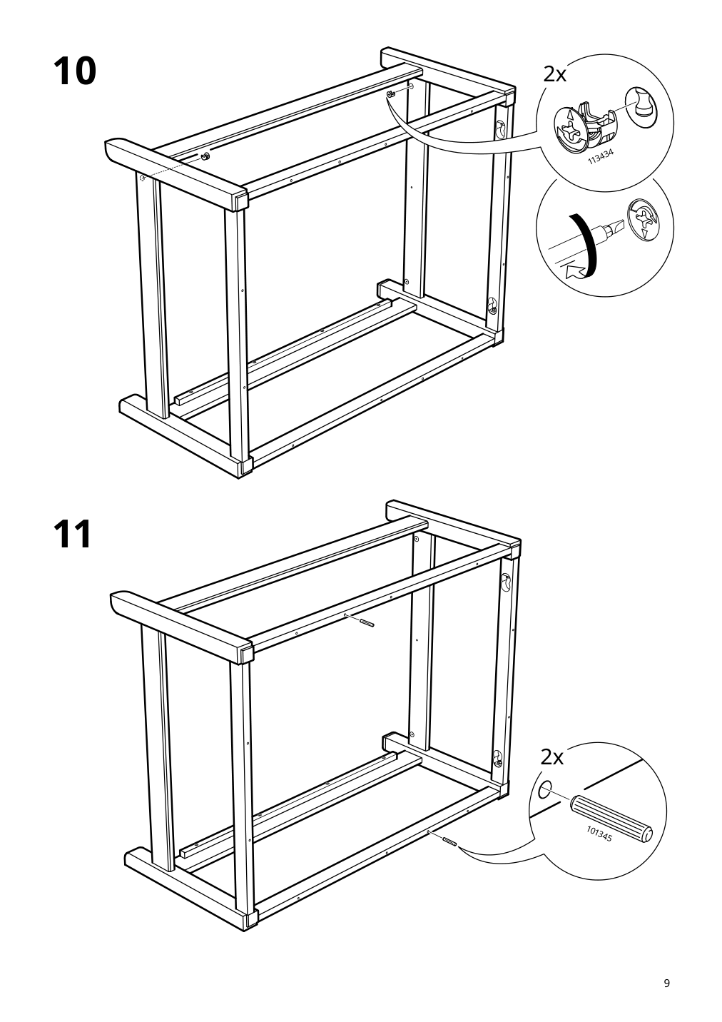 Assembly instructions for IKEA Havsta coffee table dark brown | Page 9 - IKEA HAVSTA coffee table 204.041.99