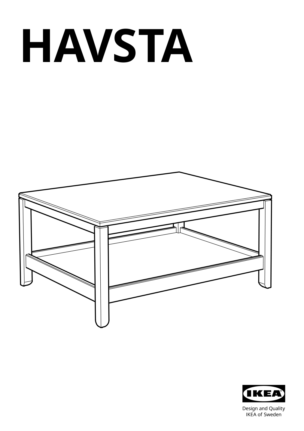 Assembly instructions for IKEA Havsta coffee table white | Page 1 - IKEA HAVSTA coffee table 004.042.04